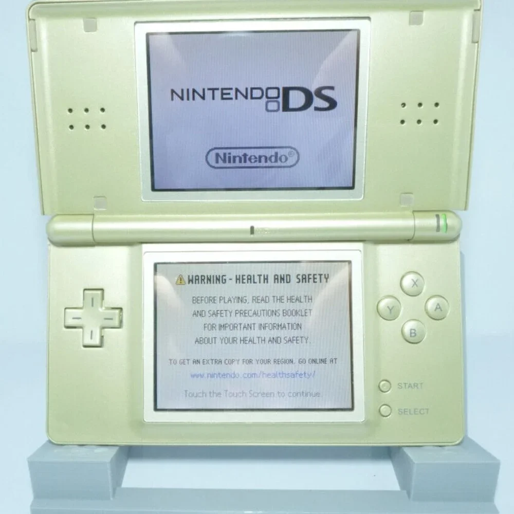 Nintendo DS Lite Zelda Triforce Gold Handheld Gaming System w/ Charger & Stylus